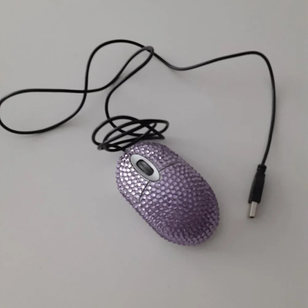 Purple Rhinestone Mouse